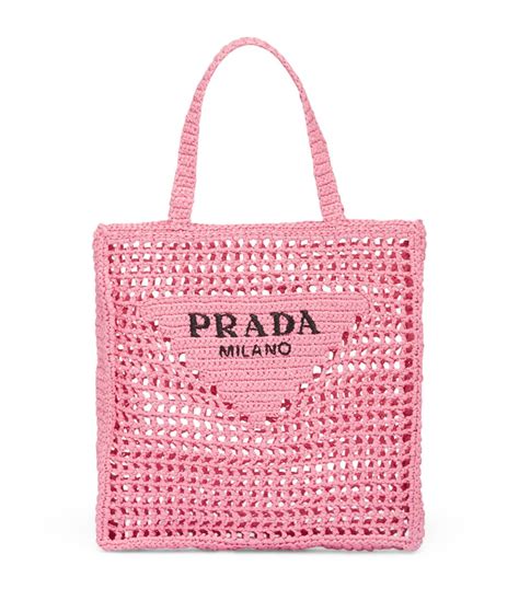 tote bag prada crochet|prada nylon shopper tote.